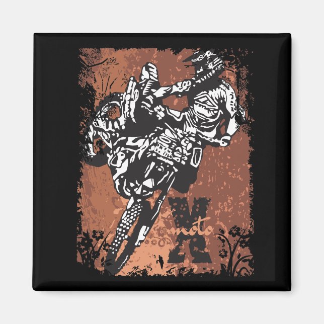 Motocross Grunge Magnet (Framsidan)