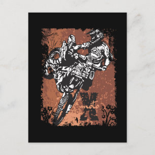 Motocross Grunge Vykort
