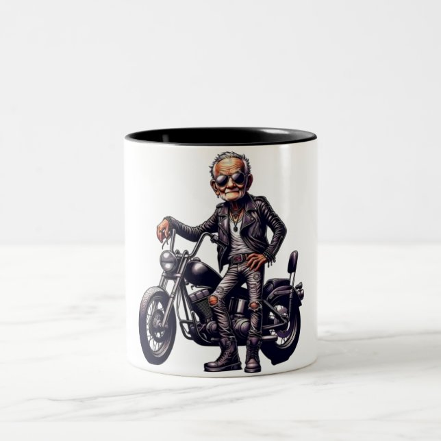 Motocross-hoppillustration-off-road Två-Tonad Mugg (Center)