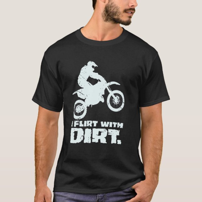 Motocross I flirta med Dirt Manar Women Tonåringar T Shirt (Framsida)
