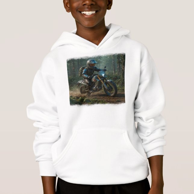 Motocross i vildmarken - Dirtbike Racerkörning   T Shirt (Framsida)