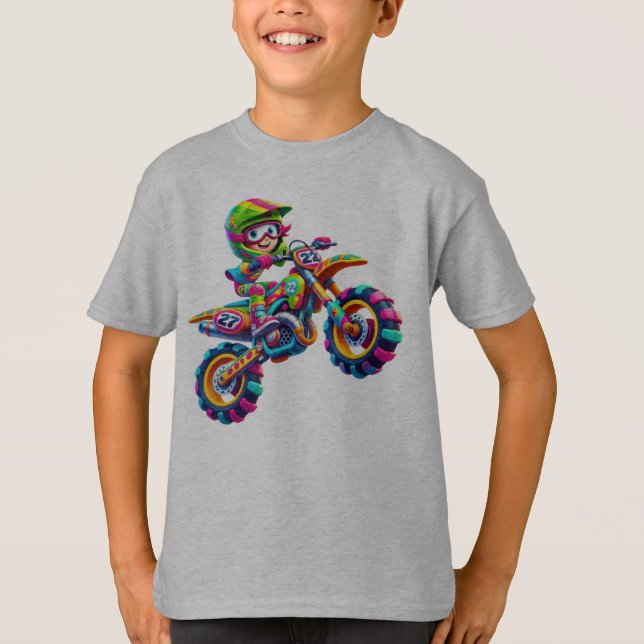 Motocross Kid T Shirt (Framsida)