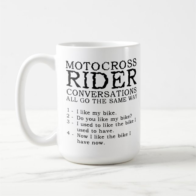 Motocross-konversationer Rolig jordcykelmugg Kaffemugg (Vänster)