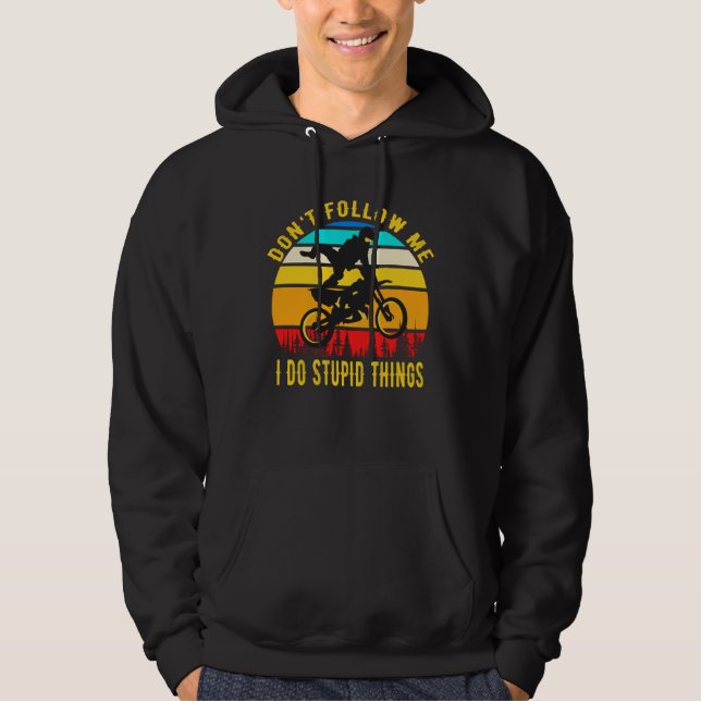 Motocross lustigt motorcykel Dirt Bike Hoodie (Framsida)