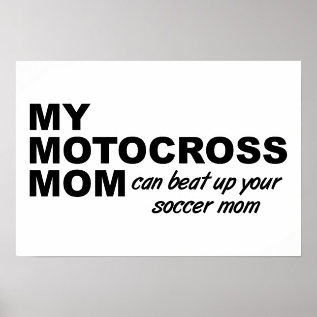 Motocross Mamma Roligt Affisch (Framsidan)
