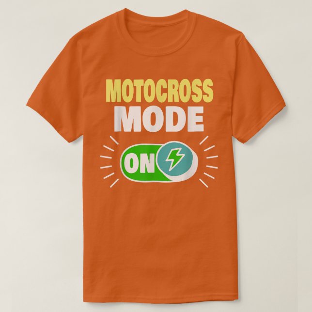 Motocross Mode On Funny Motocross Biker 1081 T Shirt (Design framsida)