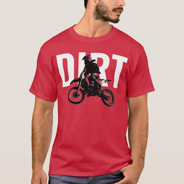 Motocross Motorcycle Sport Pop Art Dirt T Shirt (Framsida)