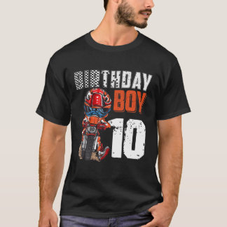 Motocross MX 10th Gift 10-årig Dirt Bike Birth T Shirt