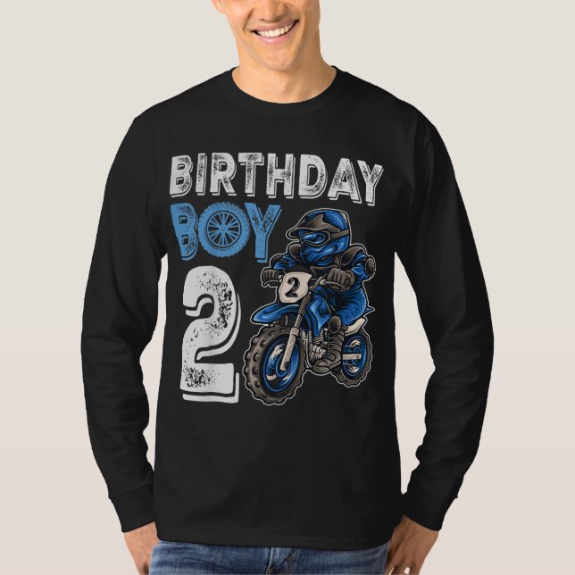 Motocross MX 2nd Gift 2-årig Dirt Bike Birthda T Shirt (Framsida)