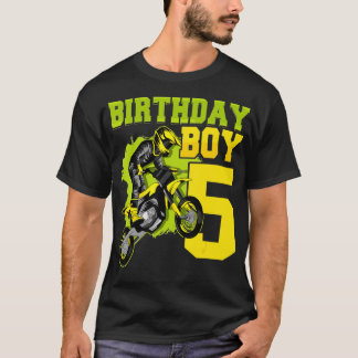 Motocross MX 5th Gift 5 Year Old Dirt Bike Birthda T Shirt