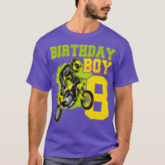 Motocross MX 8th Gift 8-årig Dirt Bike Party T Shirt