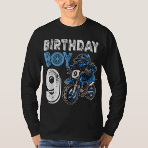 Motocross MX 9th Gift 9-årig Dirt Bike Birthda T Shirt