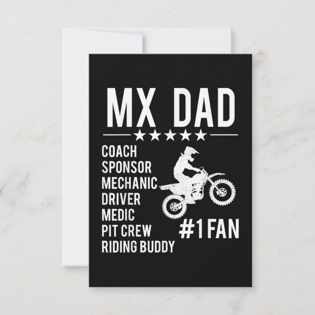 Motocross MX Pappa Kort (Framsida)