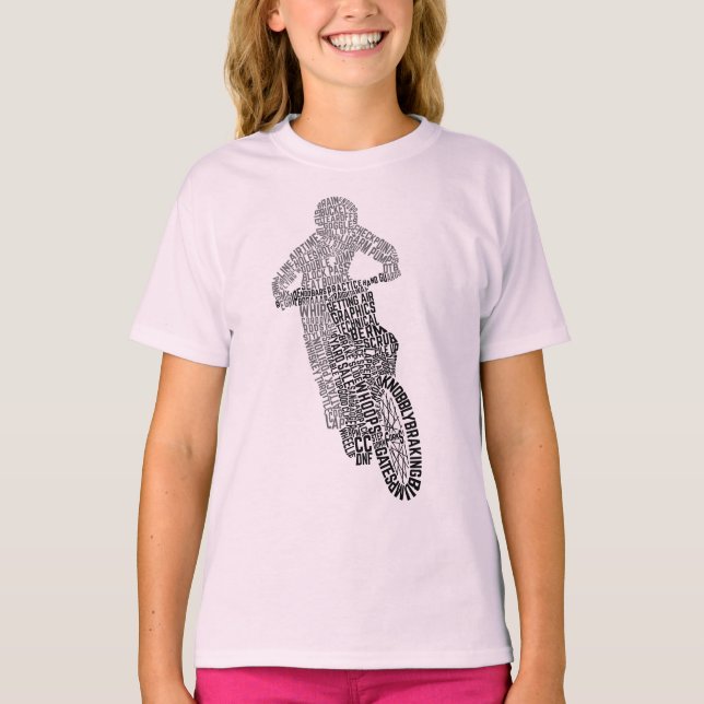 Motocross Off Road Trial Bike Ord Art T Shirt (Framsida)