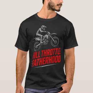 Motocross Pappa Dirt Bike Motocross Faders Dag T Shirt