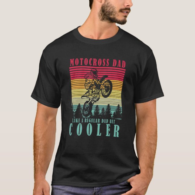 MOTOCROSS PAPPA Motocross BMX Supermoto Supercross T Shirt (Framsida)