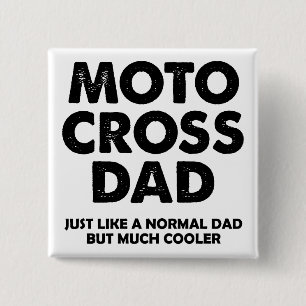 Motocross Pappa Rolig Knappsats Badge Pin Knapp