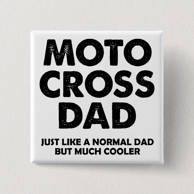 Motocross Pappa Rolig Knappsats Badge Pin Knapp (Framsida)