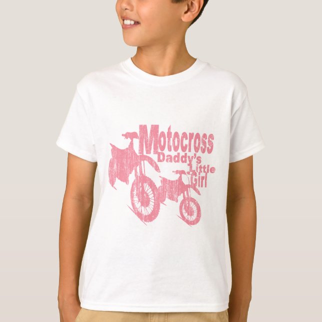 Motocross Pappor Girl T Shirt (Framsida)