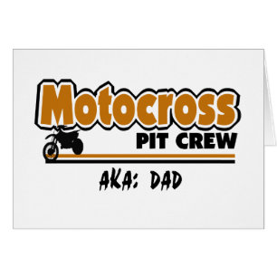 Motocross Pit Crew Hälsningskort