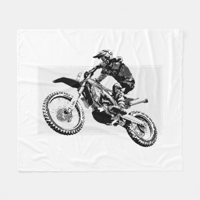 Motocross Racer Design Fleecefilt (Framsidan (Horisontell))