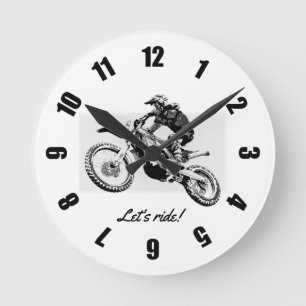 Motocross Racer Design Rund Klocka