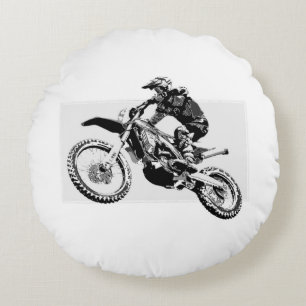 Motocross Racer Design Rund Kudde