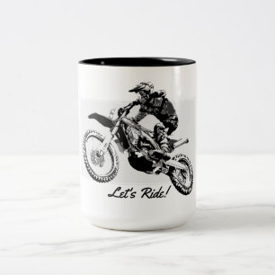 Motocross Racer Design Två-Tonad Mugg