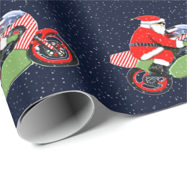 Motocross Racing Jul Presentpapper (Rullad Hörn)