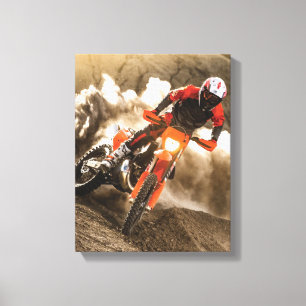 Motocross Rider Canvastryck