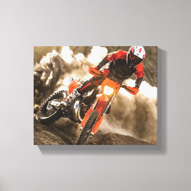 Motocross Rider Canvastryck (Framsida)