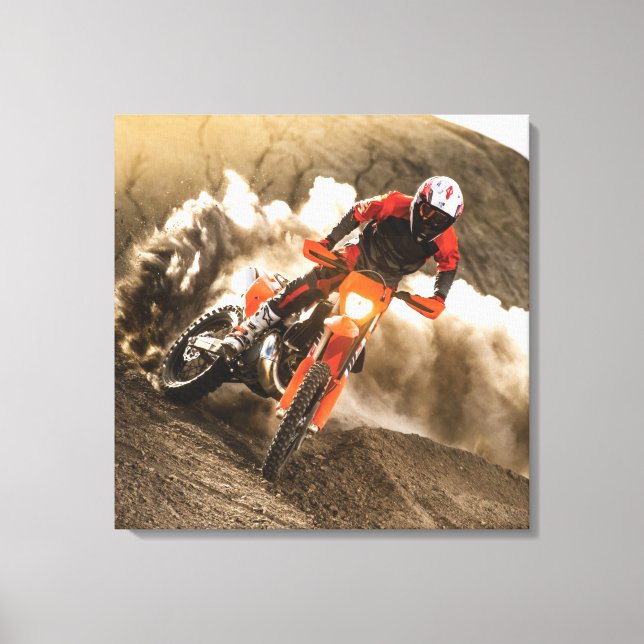Motocross Rider Canvastryck (Framsida)