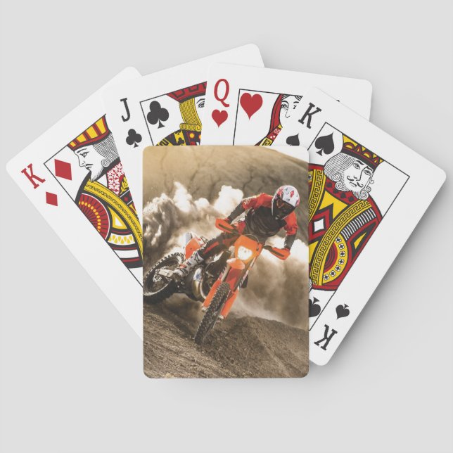 Motocross Rider Casinokort (Baksidan)