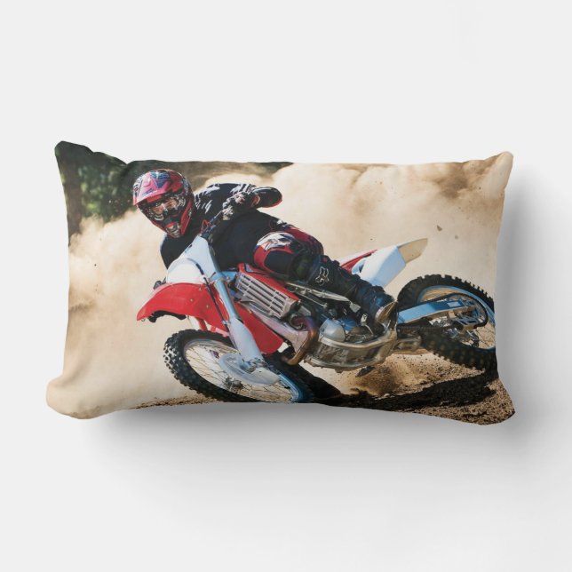 Motocross rider dekorativ kudde (Framsida)
