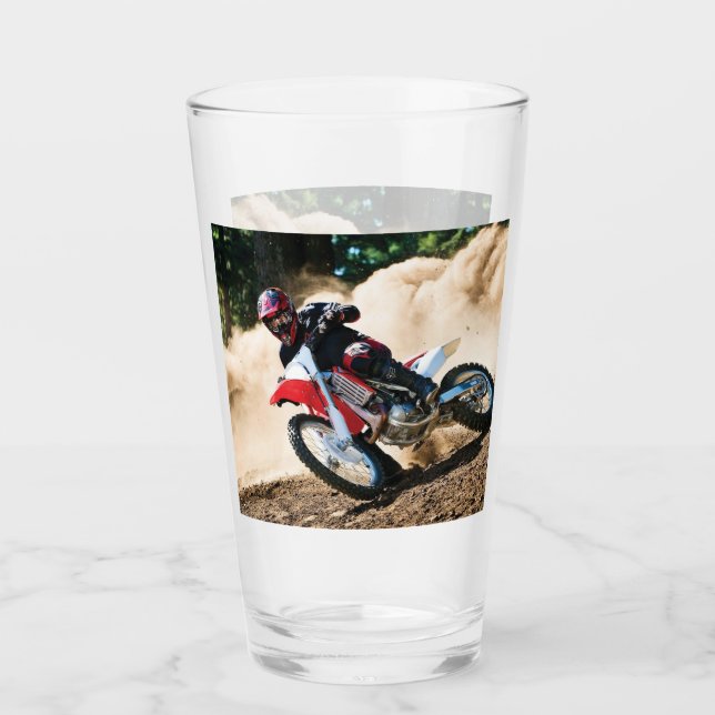 Motocross rider dekorativ kudde glaskopp (Framsida)