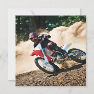 Motocross rider dekorativ kudde inbjudningar