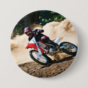 Motocross rider dekorativ kudde knapp