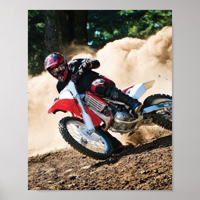 Motocross rider dekorativ kudde poster (Framsidan)