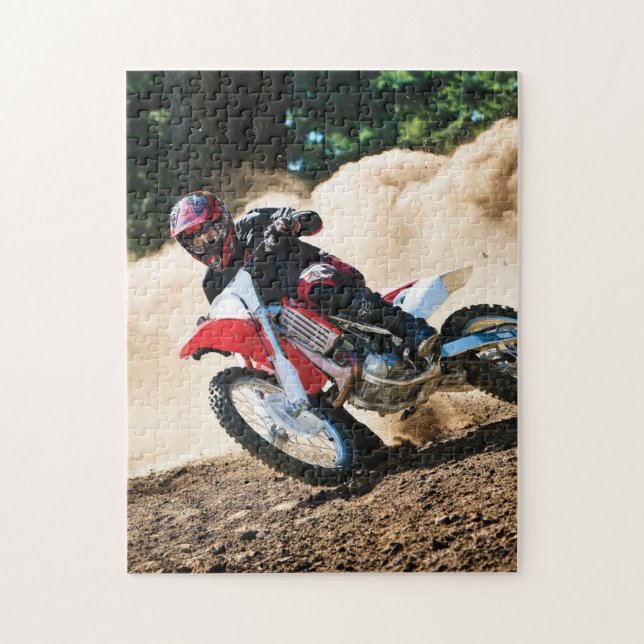 Motocross rider dekorativ kudde pussel (Vertikal)