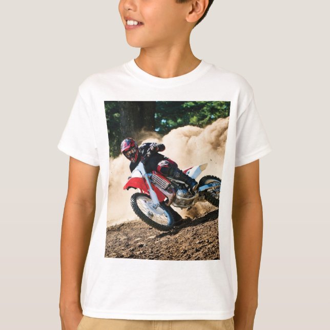 Motocross rider dekorativ kudde t shirt (Framsida)
