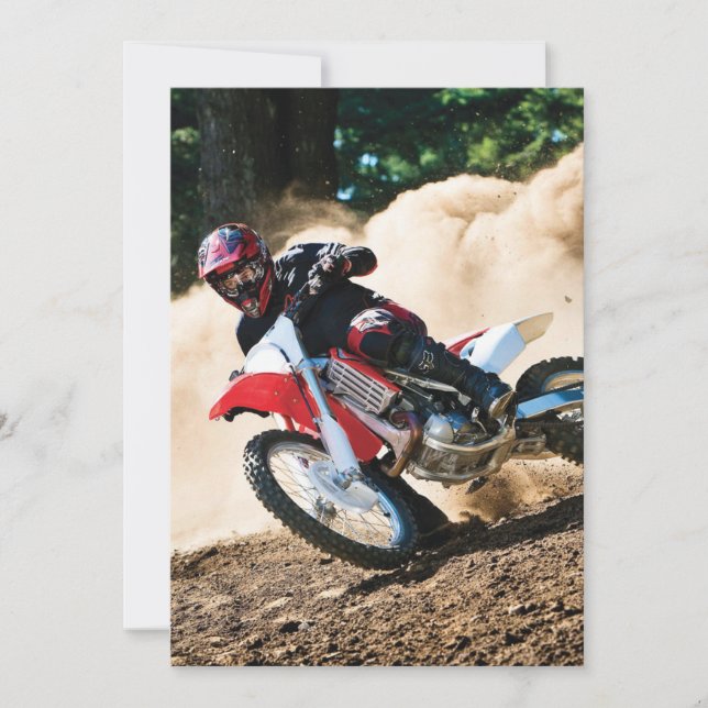 Motocross rider dekorativ kudde tack kort (Framsida)