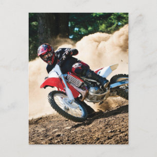 Motocross rider dekorativ kudde vykort