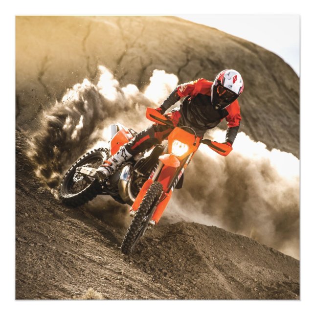Motocross Rider Fototryck (Framsidan)