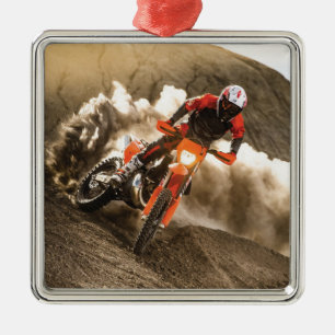Motocross Rider Julgransprydnad Metall
