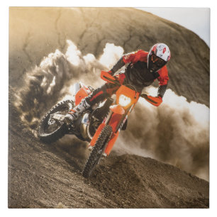 Motocross Rider Kakelplatta