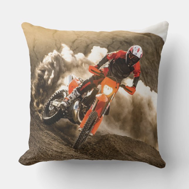 Motocross Rider Kudde (Framsida)