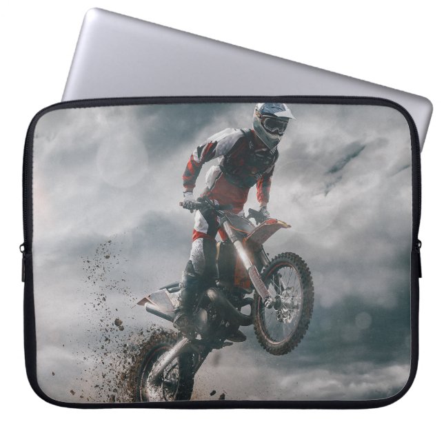 Motocross Rider Laptop Fodral (Framsidan)