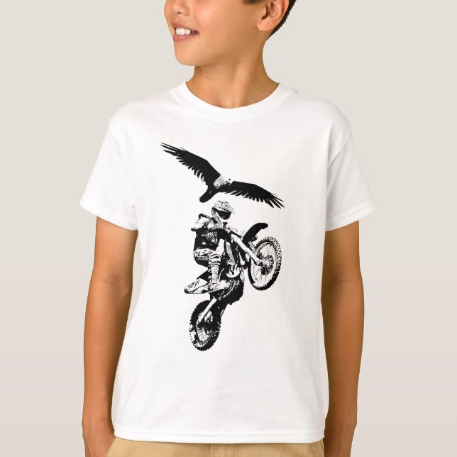 Motocross Rider och Eagle T Shirt (Framsida)