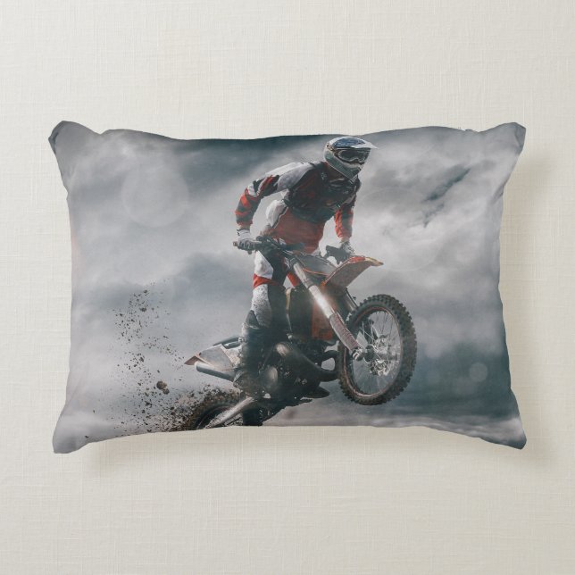 Motocross rider prydnadskudde (Framsidan)