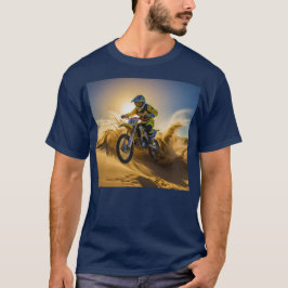 Motocross Rider Riding i Dunes T Shirt
